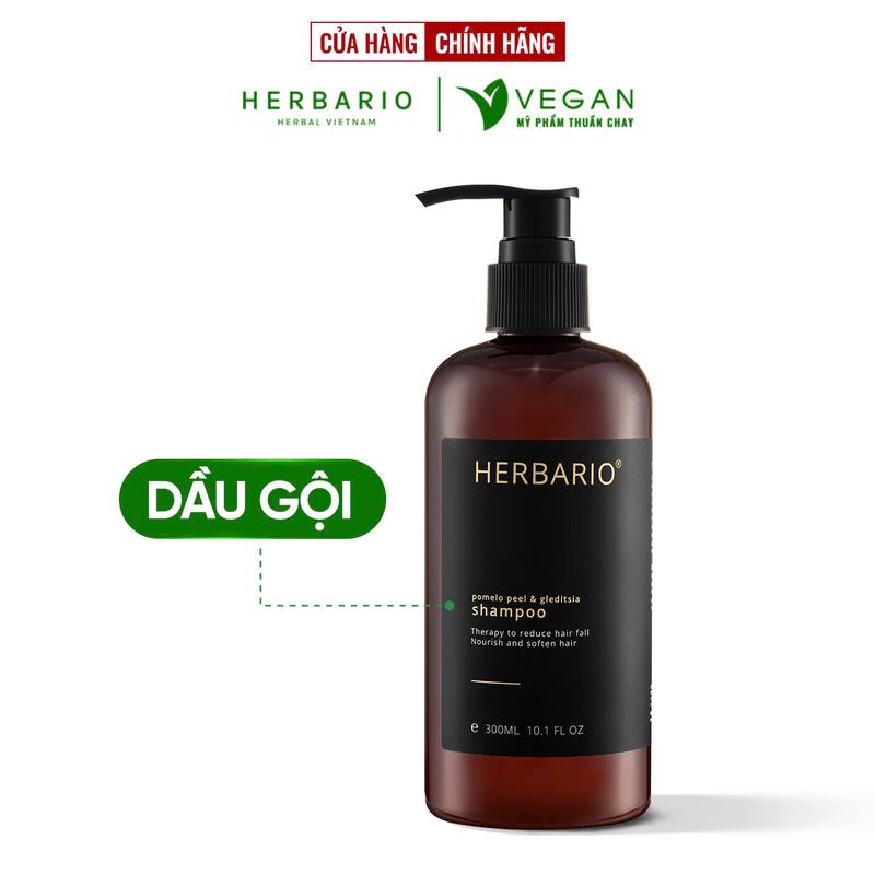 Dầu gội vỏ bưởi và bồ kết HERBARIO 300ml giảm rụng tóc phục hồi tóc 