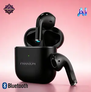 2026 NEW EMBEDRONE PHANTOM M10 Earphone Bluetooth Nirkabel True Wireless, Anti Air Dalam, Baterai Tahan Lama, TWS, Suara Stereo Bass Kuat, Audio Surround 3D, Peredam Suara Cerdas, Gaming Kompetitif,  Musik, Olahraga, Earphone Bluetooth Nirkabel