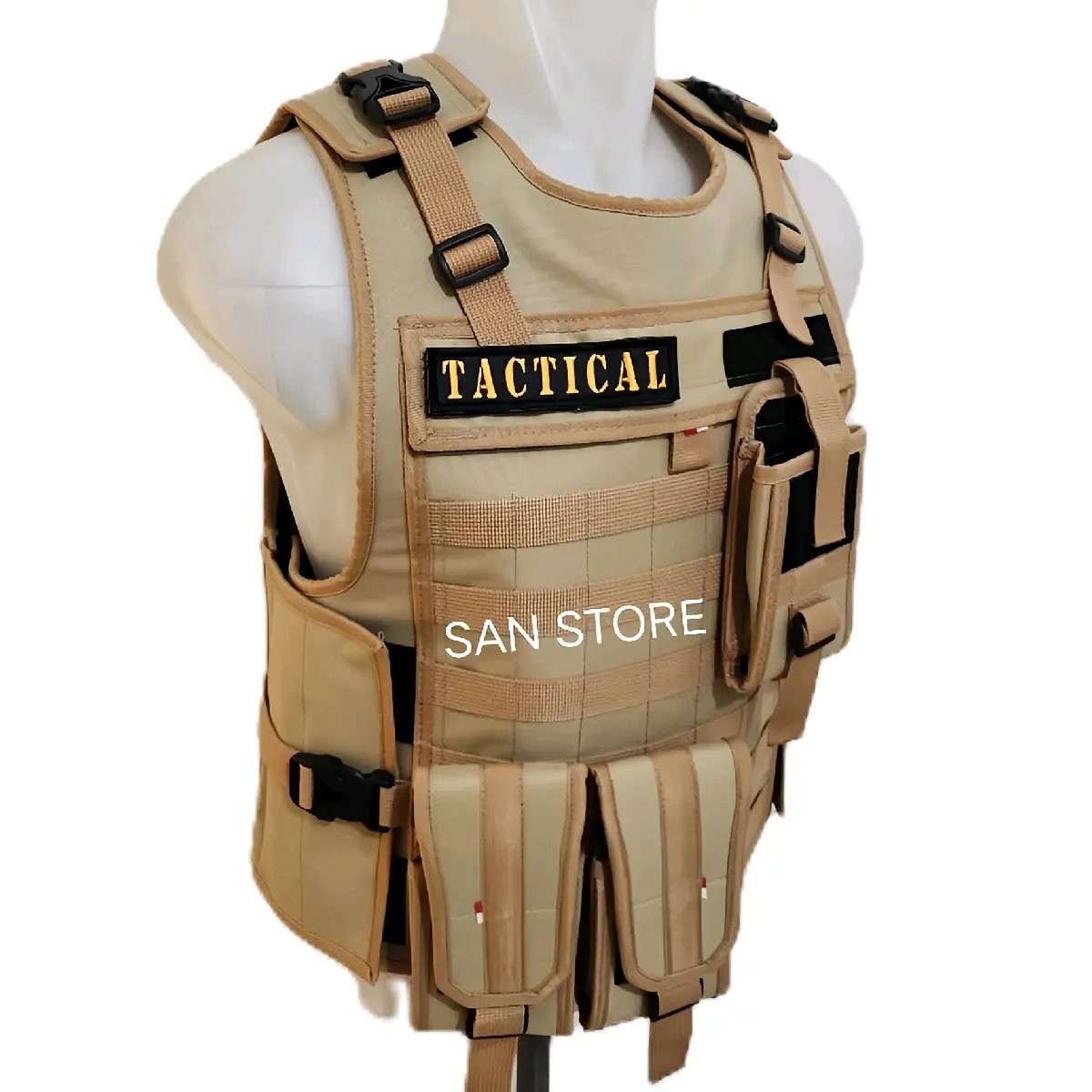 ROMPI ANTI ANGIN LOGO TULISAN TACTICAL CREAM
