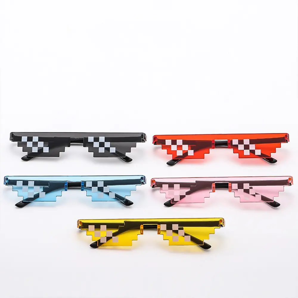 New internet celebrity mosaic square sunglasses dance party funny party performance bar birthday party sunglasses