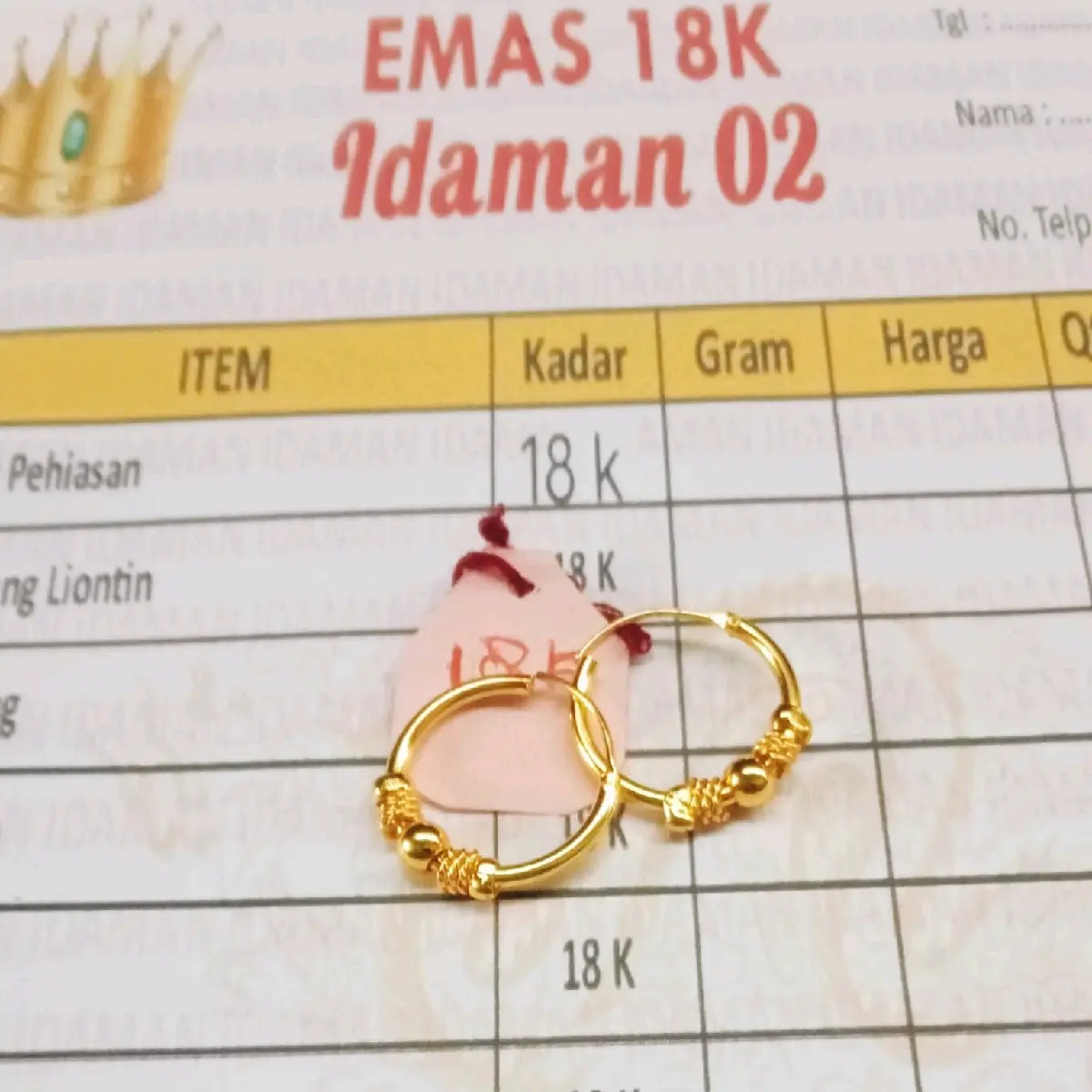 anting terbaru lapis e.m.a.s bisa cod