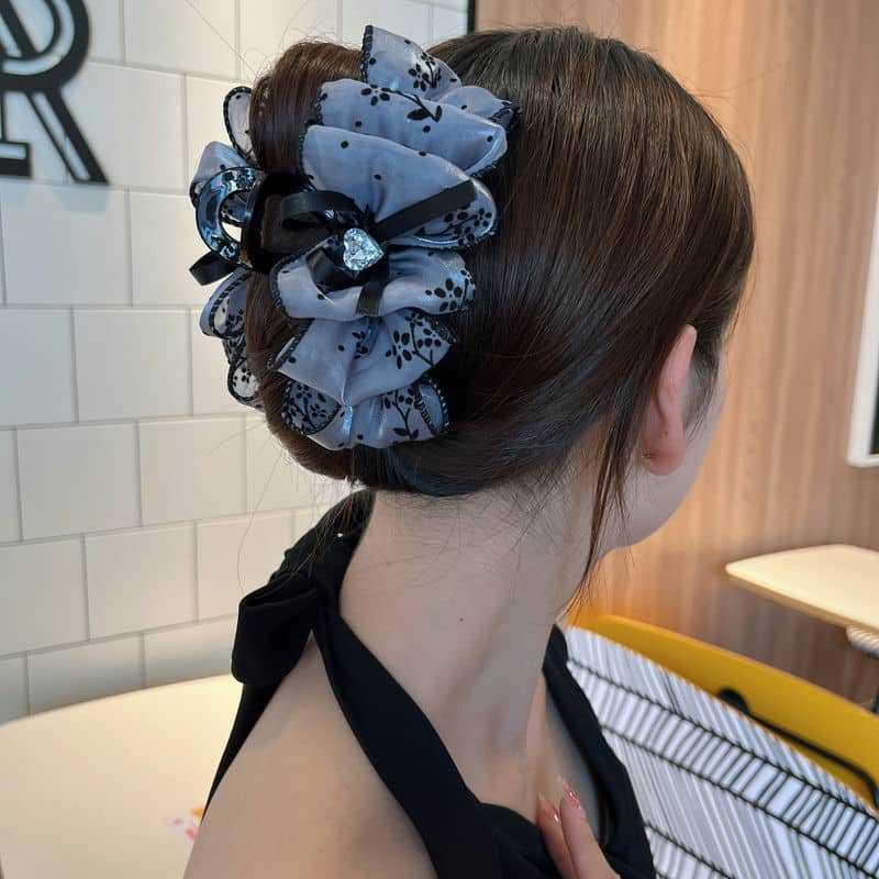 Kẹp Đám Mây Họa Tiết Lông Mới Kẹp Lấy Tình Yêu Lãng Mạn 13cm Hoa Cài Tóc Women