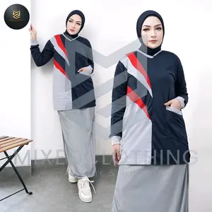 setelan olahraga rok celana muslim wanita/setelan olahraga wanita/setelan olahraga rocela/ Baju Panjang Dewasa Sport Tunik Kaos