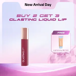 WARDAH Lip Cream Glossy Glasting Liquid Lip - Hi-Pigmented Glass Color, Ringan, Tidak Lengket, Transferproof Liptint-Lipgloss-Lipstik-Lip Tint-Lip Matte-Lipstick-Lipcream- Glossy Lip Longlasting Waterproof Tahan Lama- Makeup