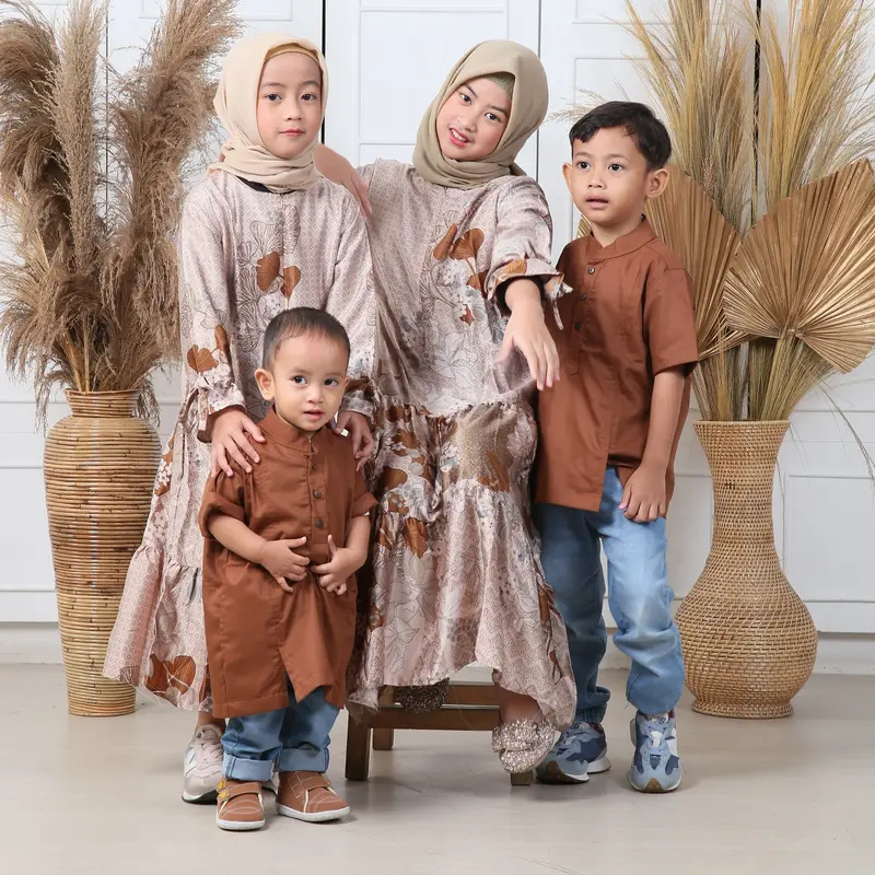 Kalsandfrey Nayakamala Family Set - Gamis Koko Kembar Keluarga Sarimbit Lebaran 6