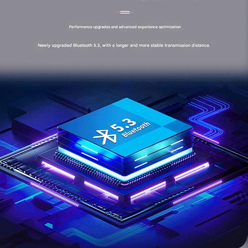 (COD) Earphone Bluetooth Nirkabel embedrone A53W, mikrofon internal, kontrol sentuh, earphone olahraga tahan keringat dan tahan air, kompatibel dengan iPhone dan semua ponsel Android, earphone nirkabel sejati (termasuk ujung telinga silikon pengganti).