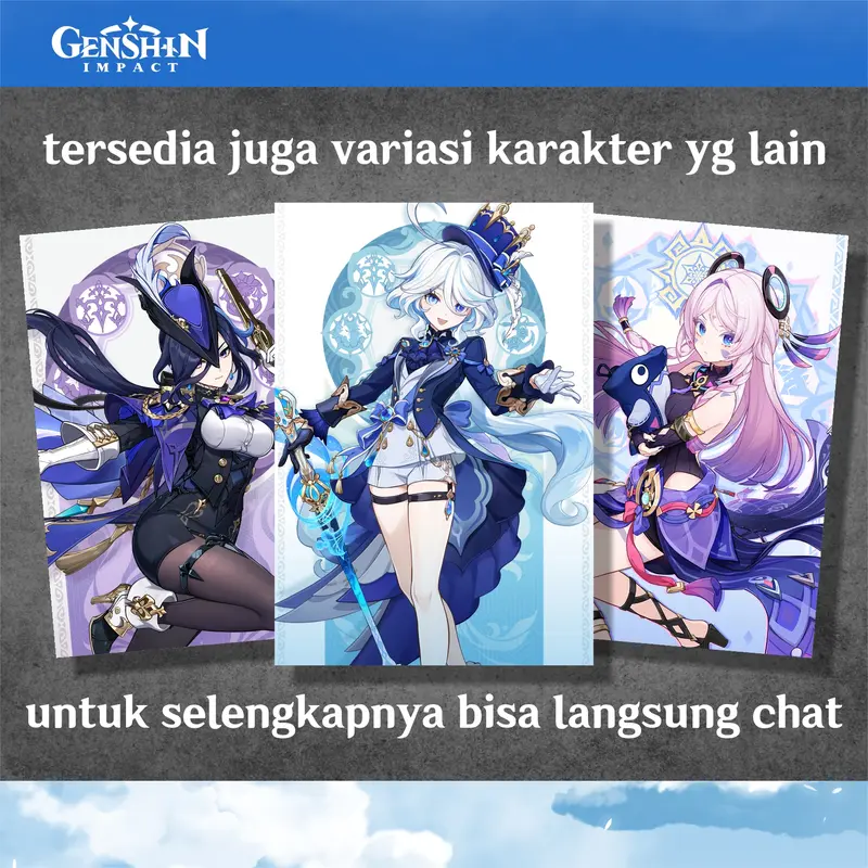 Koleksi Poster A3 Anime Game Genshin Impact A-1 4