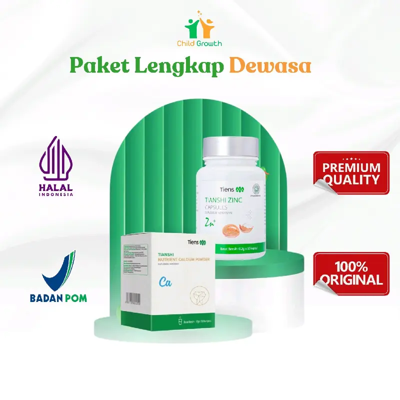 Tiens Paket Peninggi Badan Dewasa - Suplemen Kalsium untuk Tulang Sehat vitamin d & k kesehatan tulang calsium 1