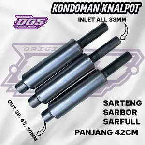 KONDOMAN KNALPOT ALL MOTOR MATIC INLET 38MM OUT 38MM 45MM 50MM SARINGAN SETENGAH FULL BOR BAHAN GALVANIS