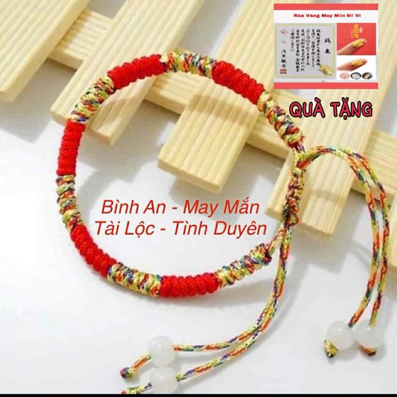 Tặng Rùa Vàng Vòng tay chỉ ngũ sắc Tây Tạng 1 vòng - Đã Xin Lộc vòng tay chỉ ngũ sắc mật tông phong thủy