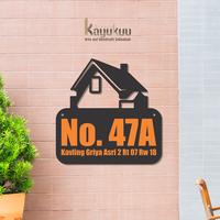 Gambar Kreasikayukuu Plakat Rumah Akrilik Ukuran 25x25cm | Sign Nomor Rumah Akrilik - Hitam-Tulisan Putih dari kreasikayukuu Kab. Boyolali 3 Tokopedia