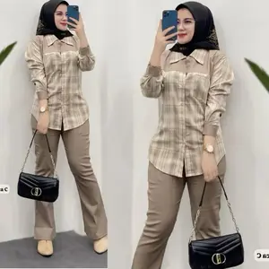 ready stock • SOFIA SET BY MARSELLA / FRANS / SANIYA / setelan kemeja katun + celana cutbray / set wanita kekinian