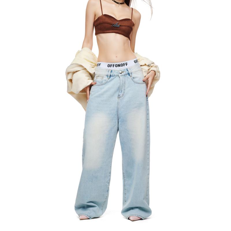 AIAI OFFICIAL Low-rise Jean Wash VERS 2 quần Jean ống rộng cạp thấp thêu logo