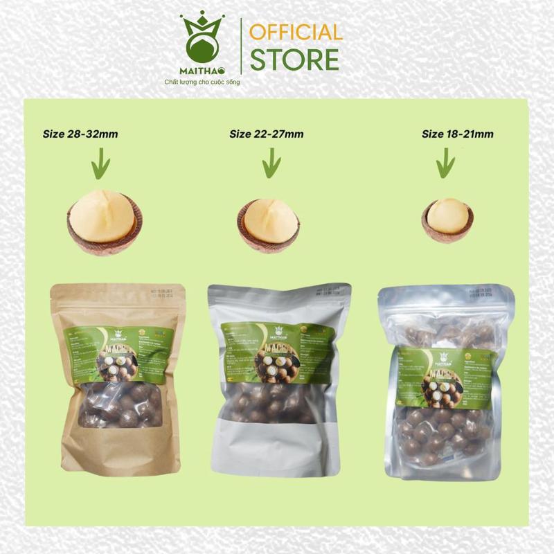 Túi Hạt Mắc Ca Macca Nứt Vỏ Mai Thao Cao Nguyên Di Linh 500g - Lâm Đồng Nhiều size {Thơm Bùi Béo Ngọt Tự Nhiên} Snack Ăn Vặt