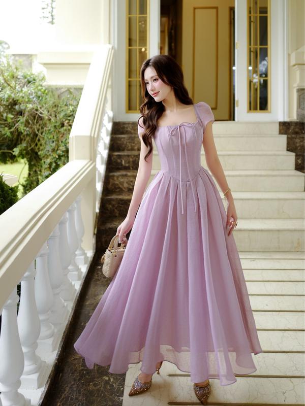  TIELA Đầm váy trơn dài - Snowwhite Dress 