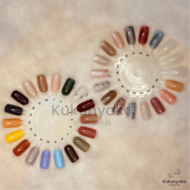 Press On Nails Glass Nails Deep Maroon / Press On Nails Glass Nails Vampire Blood/ Kuku Palsu Glass Nails Deep Maroon 2