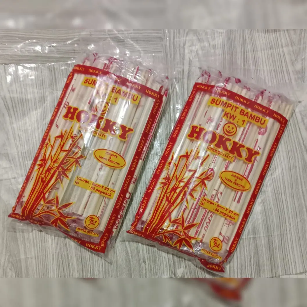 SUMPIT  isi 50 pasang sumpit bambu mie ayam bersih tanpa pemutih - sumpit dimsum