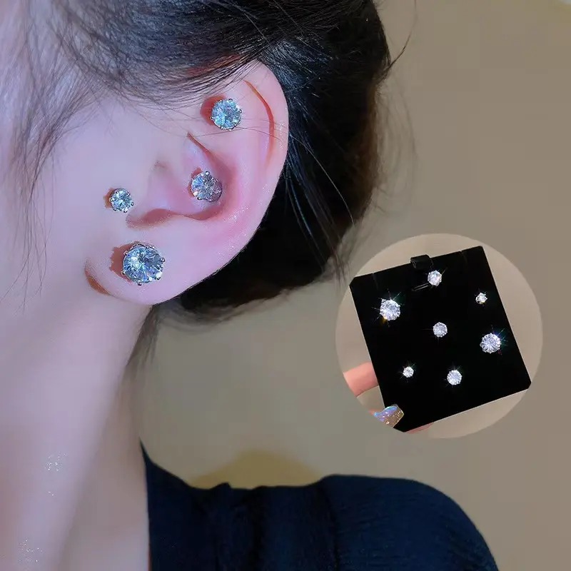 Magnetic earrings for women without piercings, niche, temperament magnet earrings, girls' earrings, ear clip earrings, fashion accessories