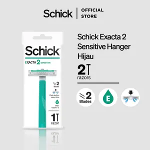 Schick Alat Cukur Exacta 2 Sensitive Hanger Hijau