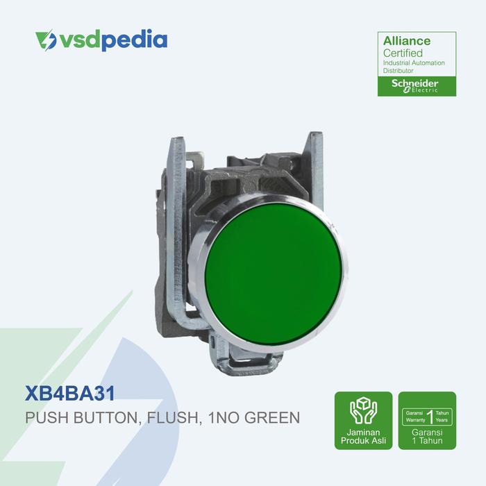 Gambar SCHNEIDER HARMONY XB4 PUSH BUTTON METAL FLUSH BLACK GREEN RED TOMBOL TEKAN HITAM HIJAU MERAH, 22MM, SPRING, 1NO / 1NC, XB4BA21 XB4BA31 XB4BA42 dari vsdpedia Kota Administrasi Jakarta Timur Tokopedia
