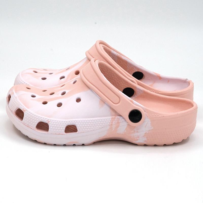 Product Introduction of Tie dye  Neutral slippers sandals summer beach shoes wrapped toe breathable Outdoor shoes for men and women 7