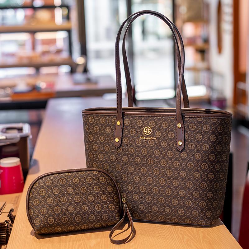  Bộ Túi Tote Du Lịch Chụp Ảnh Lớn Nhận Túi Nữ Thương Hiệu Gelandai Nhỏ Cầm Tay Dung Tích Lớn Đa Năng Thiết Kế In Thích Hợp Đi Lại 