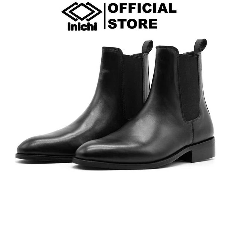 Giày chelsea boots da đen g1071 inichi studio