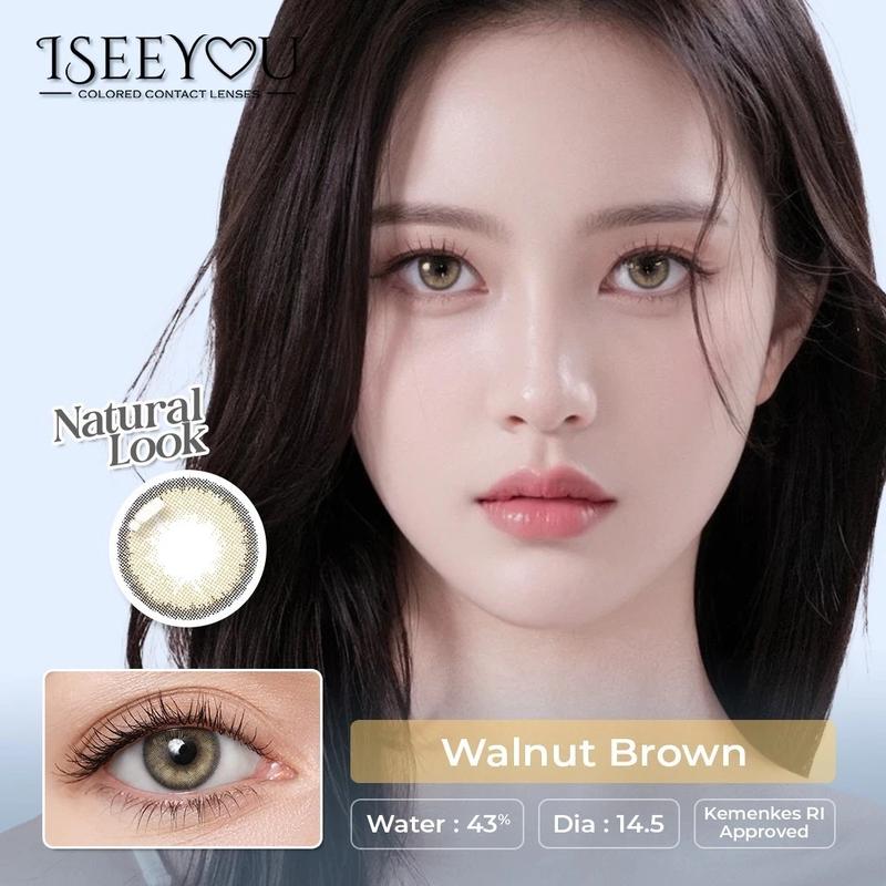 (Free Case) SOFTLENS I SEE YOU WALNUT BROWN 14.5MM SOFTLENS NORMAL SD -6.00 Soflens Lensa 0