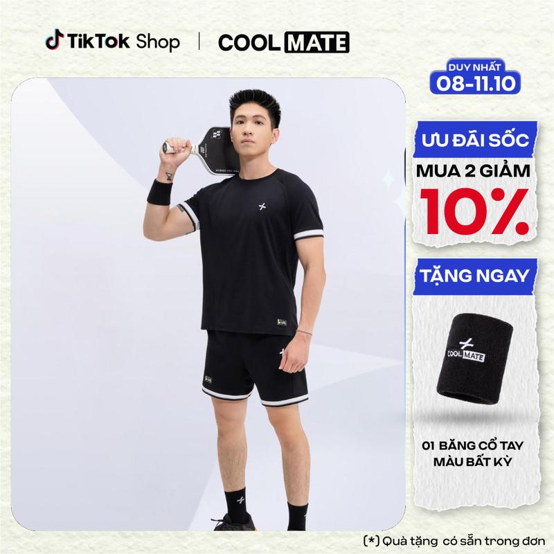 [TẶNG 01 Băng tay] Set bộ thể thao Áo thun Pickleball Dinkshot Essentials và Quần shorts Smashshot Essentials co giãn thoáng khí  Drop 2- Coolmate