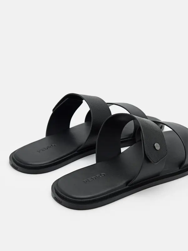 PM038 SANDAL PRIA PEDRO ORIGINAL SENDAL SLIDE CASUAL BRANDED ASLI ORI HITAM BLACK 2
