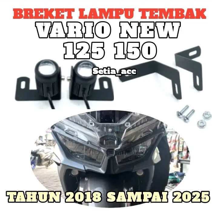 Breket Lampu Tembak Vario New 125 150 2018 Sampai 2025 Breket Foglamp 0