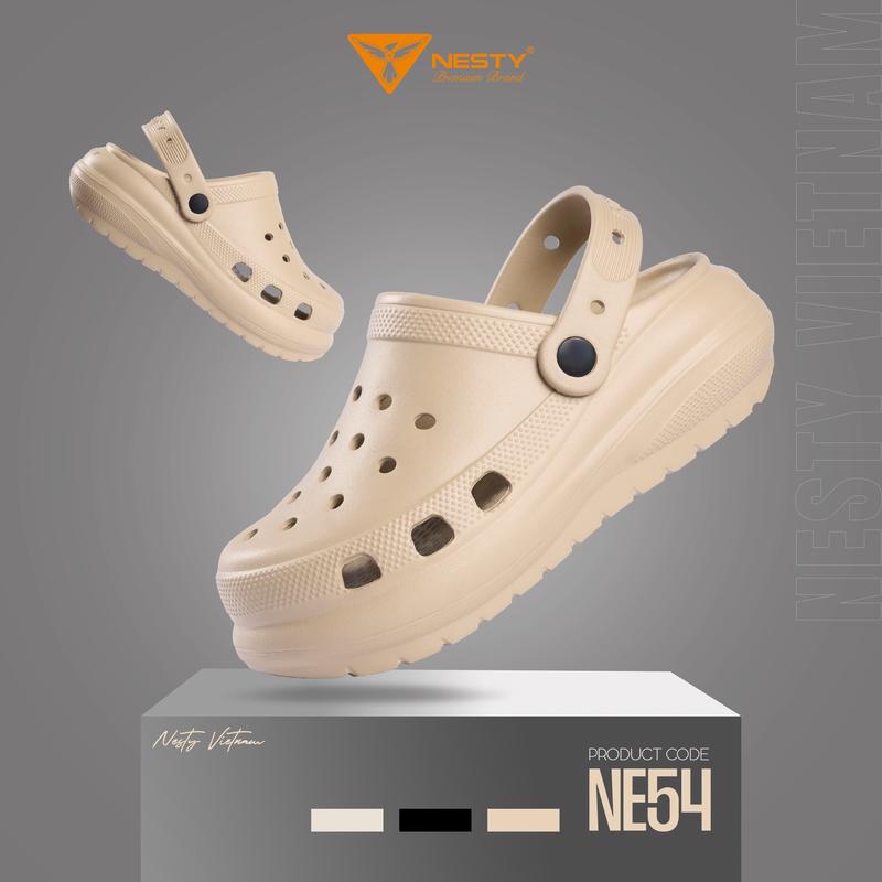   NE54  Tặng Charm  DÉP SỤC NESTY ĐÚC NGUYÊN KHÔI CAO 6,5CM CHẤT LIỆU EVA NHẸ VÀ KHÔNG THẤM NƯỚC 