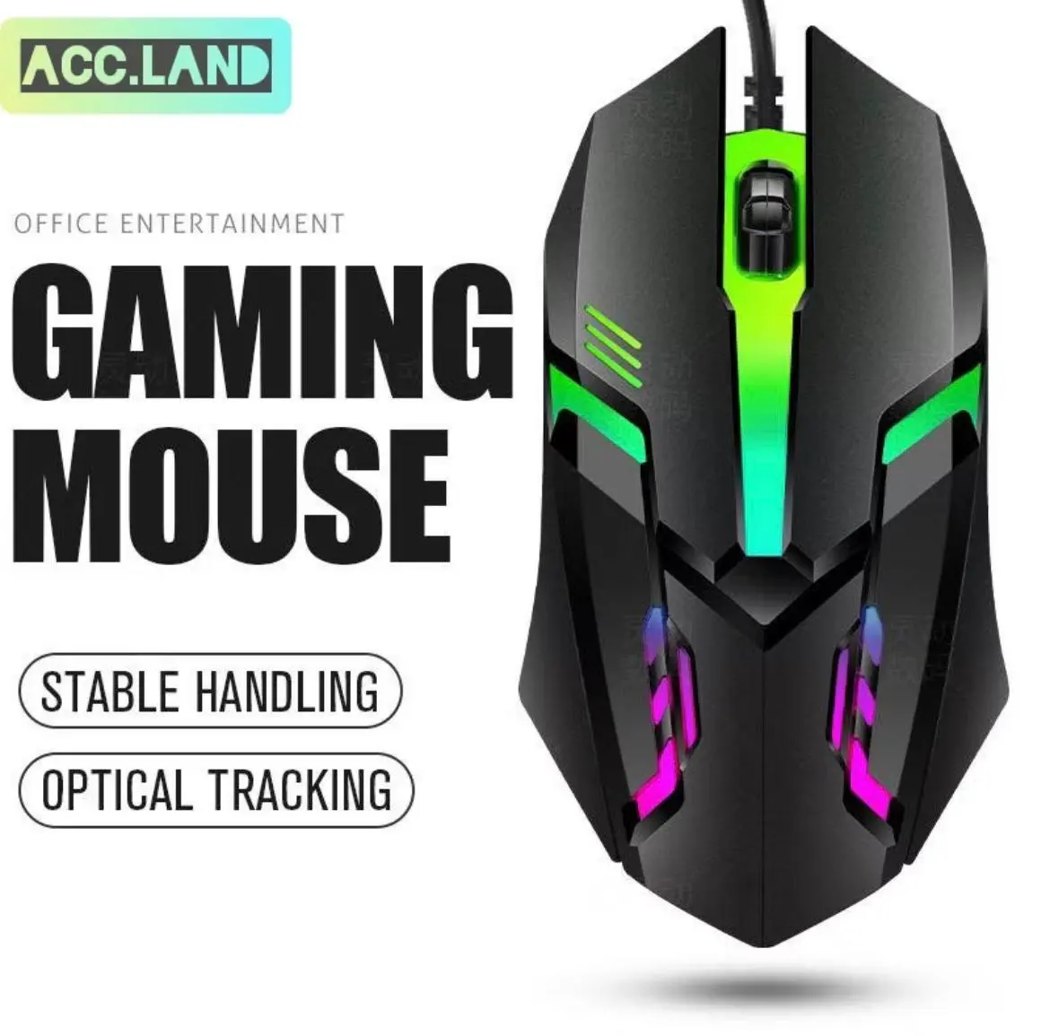 Mouse Cable Colorful LED | Mouse Laptop PC WIRED #GARANSI3BULAN