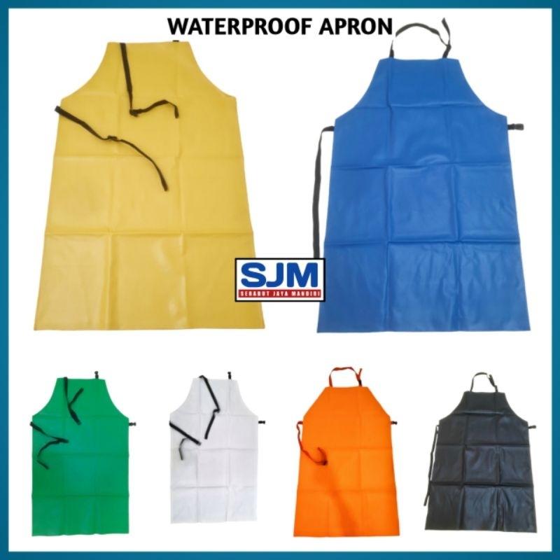APRON PVC doff industri 1 Sisi celemek anti chemical waterproof anti air  Tali strap ceklok 1