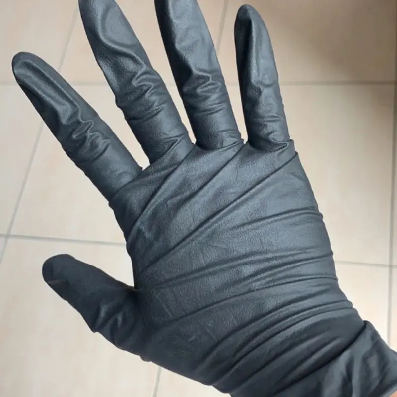 Sarung Tangan Karet Latex Shamrock Hitam Food Grade bisa Untuk Makanan 1