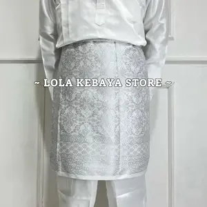 LOLA KEBAYA STORE - Sarung Songket Pria Melayu || Songket Samping Pria Melayu || Rumpak Melayu || Songket Pria Siap Pakai || Songket Palembang Motif Songket
