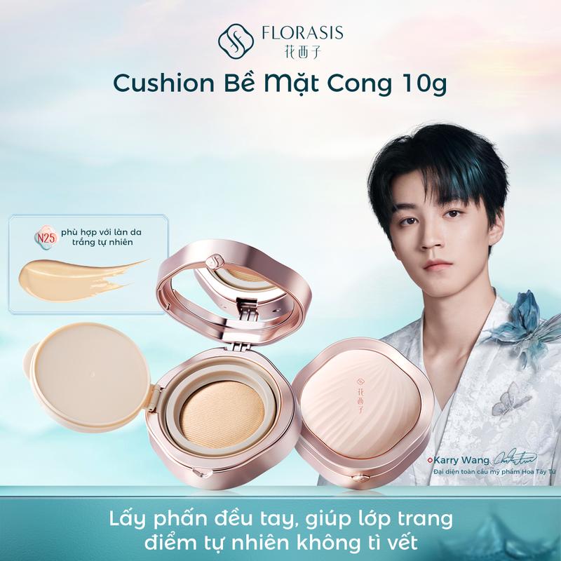 Hoa Tây Tử Kem Nền Cushion Đệm Vòm Lì Mượt Florasis Main