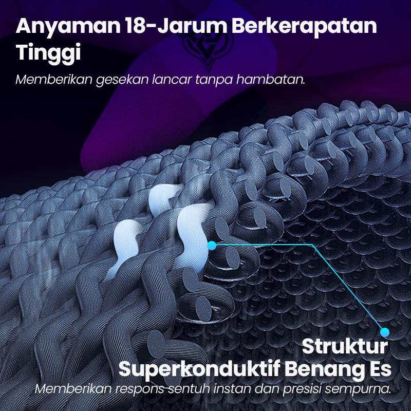 ‌BlueWow V4 Ice SilkFinger Sleeve/Pro Lengan Jari- Putih Sarung Jari Gaming Generasi Baru - Material Ice Silk/Shark Gaming-Material Nanofiber Premium | High Sensitivity & No Miss Touch | Anti-Sweat + Screen Safe untuk Garena/PUBG/MLBB