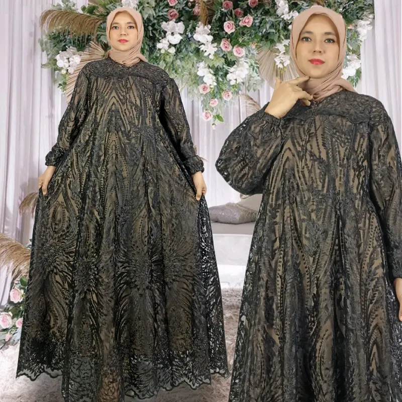E2 Gamis TILE PREMIUM FULL MAYUNG 380 CM |Size Ld 100 ,110 Jumbo 120 , ld 130 cm | BY ZIGMODE 4