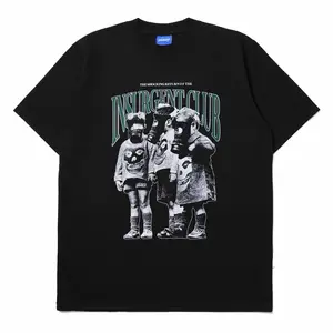 MEN T-Shirt Insurgent Club Hitam 220g Cotton Oversized Aesthetic Unisex Fashion Tee Kaos Baju Pria Band Motif Fit Polos Pendek Atasan Distro Metal Polos Vintage Metal Casual Dewasa Wanita Anime Casual Wanita