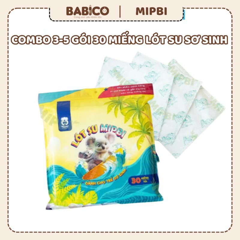  Combo 3-5 Gói Miếng Lót Su Cho Bé Sơ Sinh MIPBI Chính Hãng An Toàn Tiện Lợi Và Tiết Kiệm  Gói 30 Miếng  