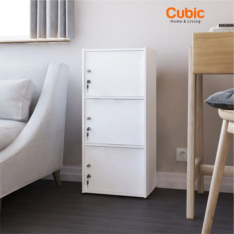 Cubic Rak Pintu 3 Susun Minimalis / Lemari Serbaguna / GENIO LSG 3A 4