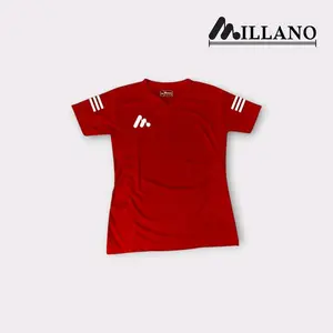 Baju Olahraga Wanita MILLANO 001 Lengan Pendek Kaos Sport Aerobic Zumba Gym Running