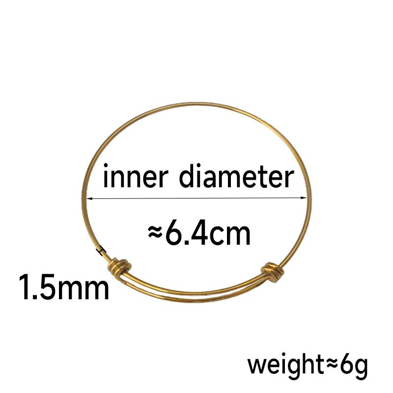 Product Introduction of Stainless steel cross-border French style simple temperament fashion versatile push-stretch adjustable coil bracelet 1