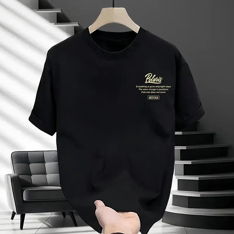 Foto Stylish Summer T-shirt with Retro Print Comfortable Loose Fit Cotton Perfect for Matching Couples Street Style Casual Looks for Men and Women Hitam Kaos Baju Pendek Atasan Combed Katunthumb2