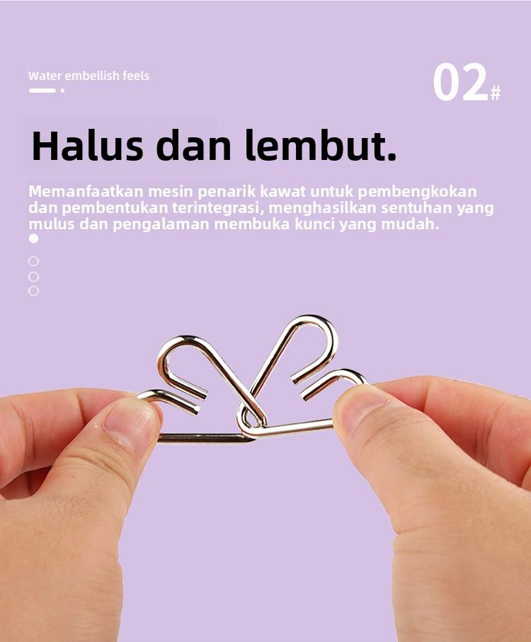 Mainan Logika Logam 24 PCS,Melatih logika berpikir dan kemampuan matematika，Cocok untuk anak usia 3-13 tahun，perlengkapan pemenang turnamen cerdas dunia