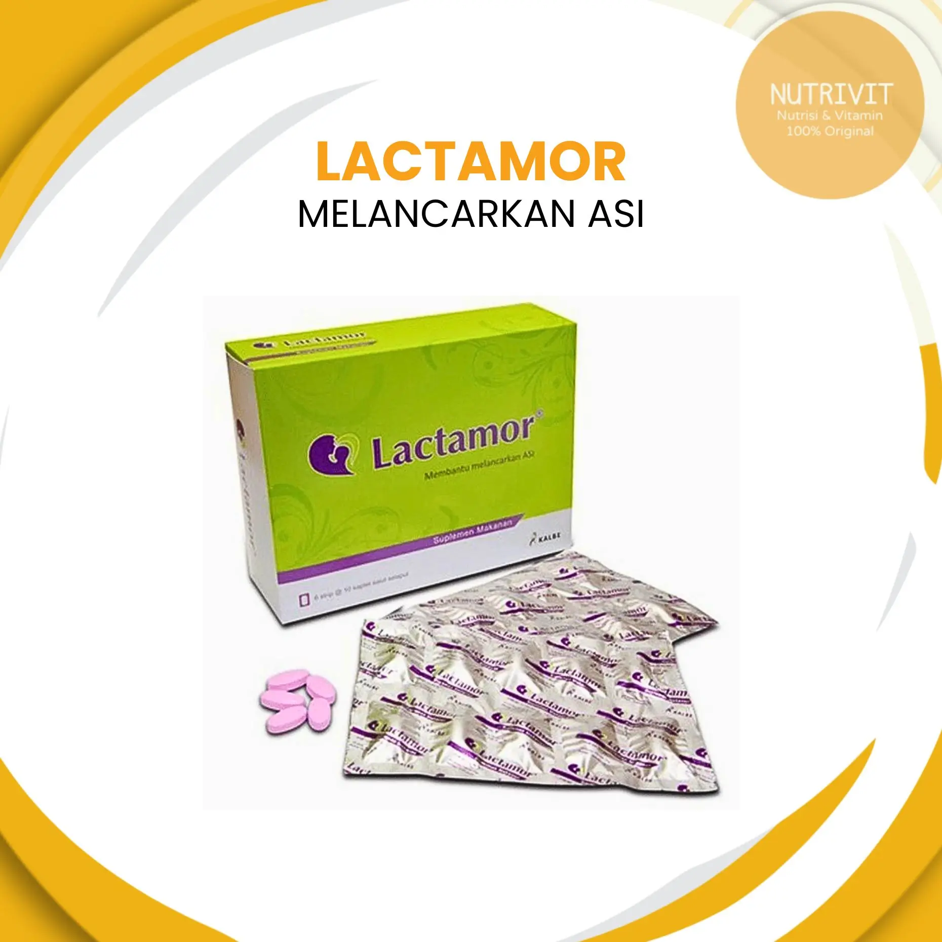 Lactamor Per Strip Isi 10's/ Per Box 60's - Suplemen ekstrak daun katuk untuk pelancar asi - Varian -