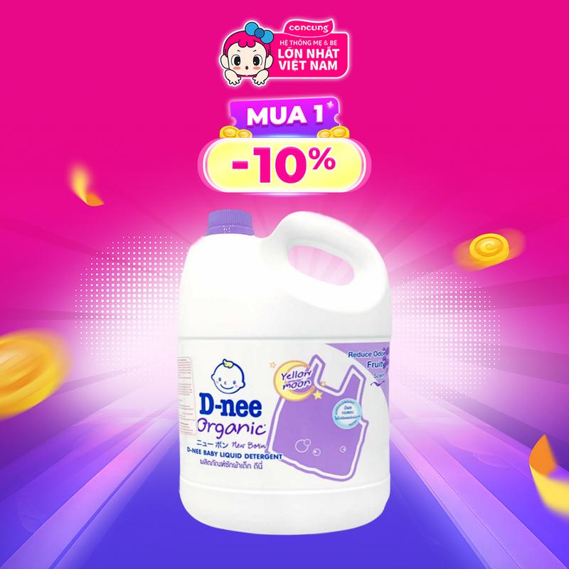 Nước giặt quần áo em bé D-nee Tím - Yellow Moon 3L/2,8L