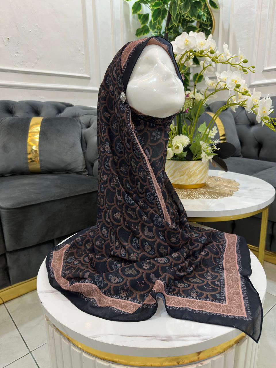 Pashmina Motif Printing Turkey Terbaru Hijab Motif Printing Turkey Dengan Pilihan Warna Cantik Dan Desain Elegan