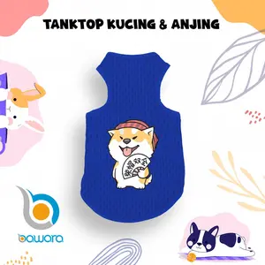Tanktop Anjing Kucing Monyet Kelinci Tengtop Hewan Kostum Hewan Peliharaan - Gambar Shiba Inu Kipas